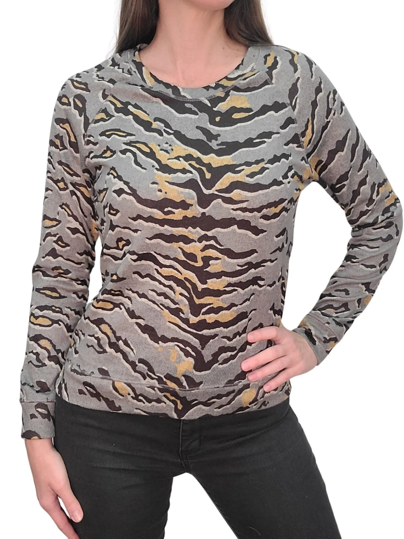 Crew Neck Smoke Hacci Sweatshirt