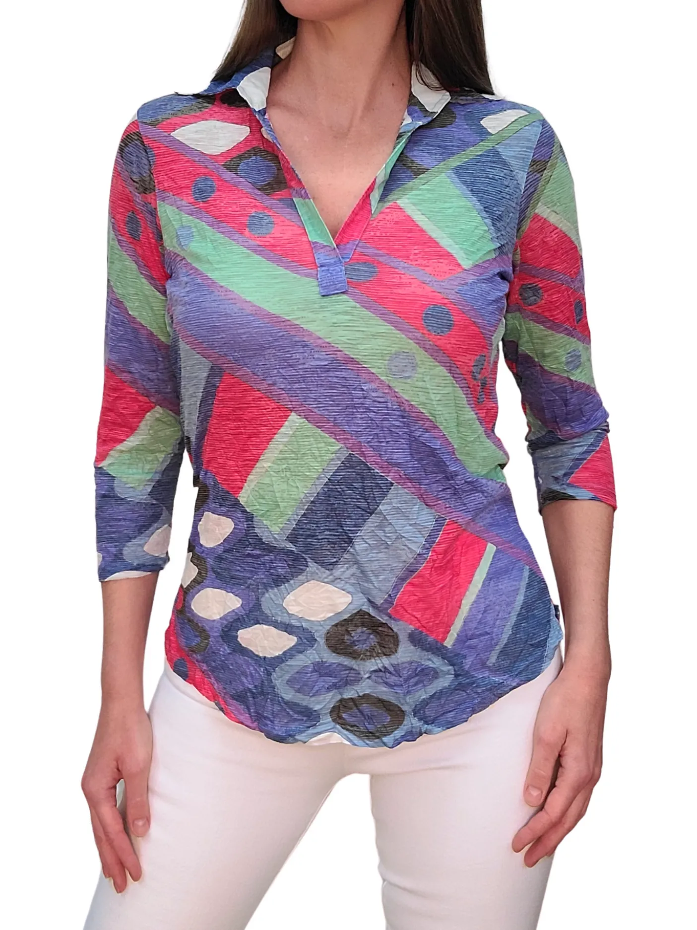 Crushed 3/4 Sleeve 'Art' Polo