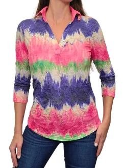 Crushed 3/4 Sleeve Candy Polo