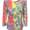 Crushed 3/4 Sleeve Fruit Crew Neck