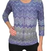 Crushed 3/4 Sleeve Haze Crewneck