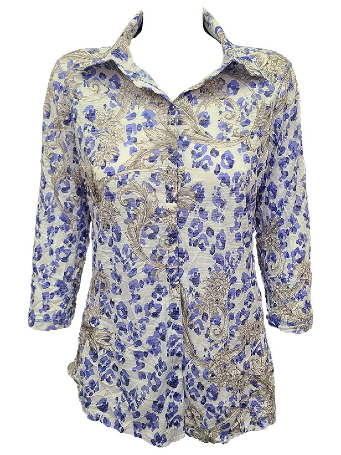 Crushed 3/4 Sleeve Ice Shirt