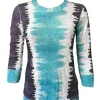 Crushed 3/4 Sleeve Ink Crewneck