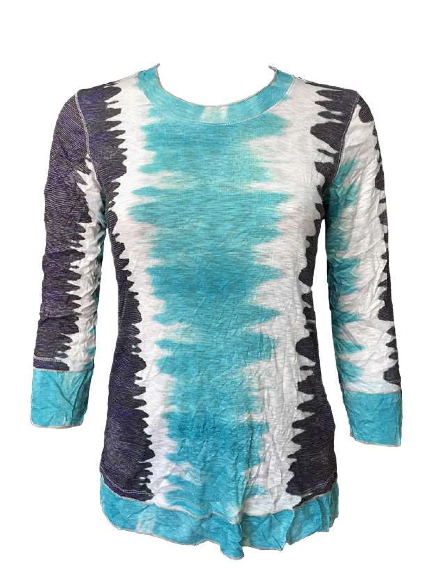 Crushed 3/4 Sleeve Ink Crewneck