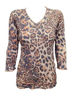 Crushed 3/4 Sleeve Wild V-Neck