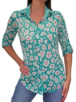 Crushed Aqua Shirt