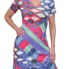 Crushed 'Art' V-Neck Dress