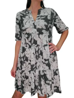 Crushed Coal 2-Tier Dress