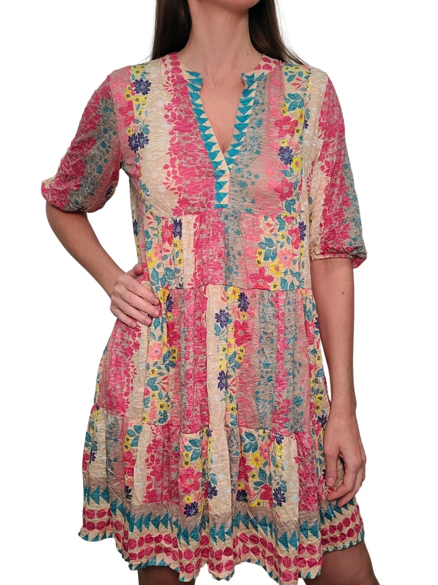 Crushed Deco 2-Tier Dress