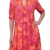Crushed Flame 2-Tier Dress