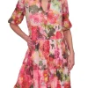 Crushed Flower 2-Tier Dress