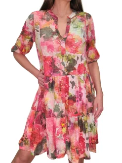 Crushed Flower 2-Tier Dress