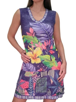 Crushed 'Iris' Sleeveless Dress