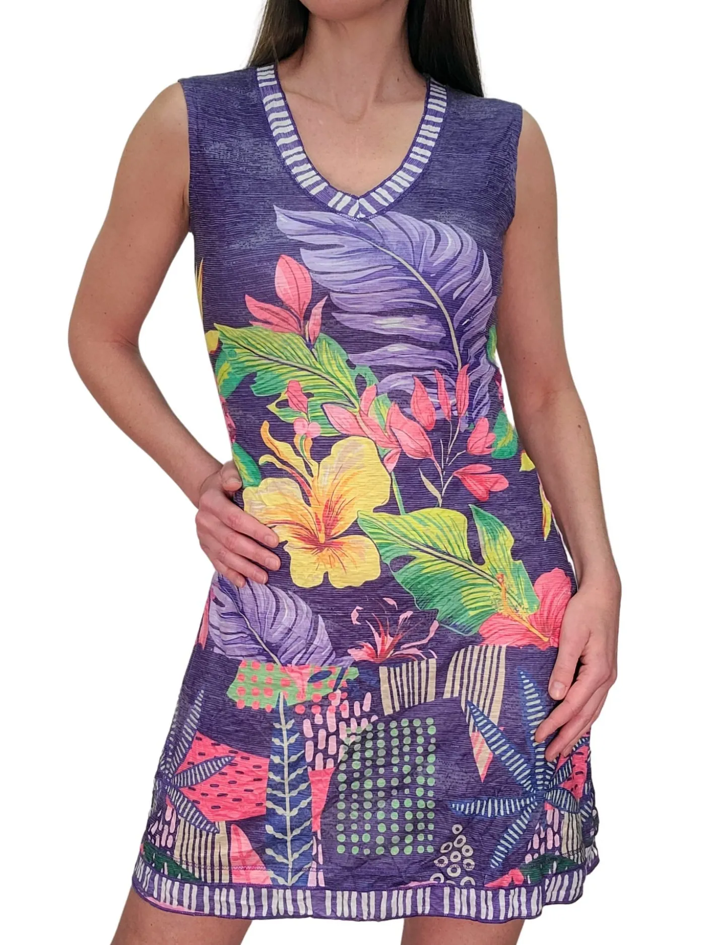 Crushed 'Iris' Sleeveless Dress