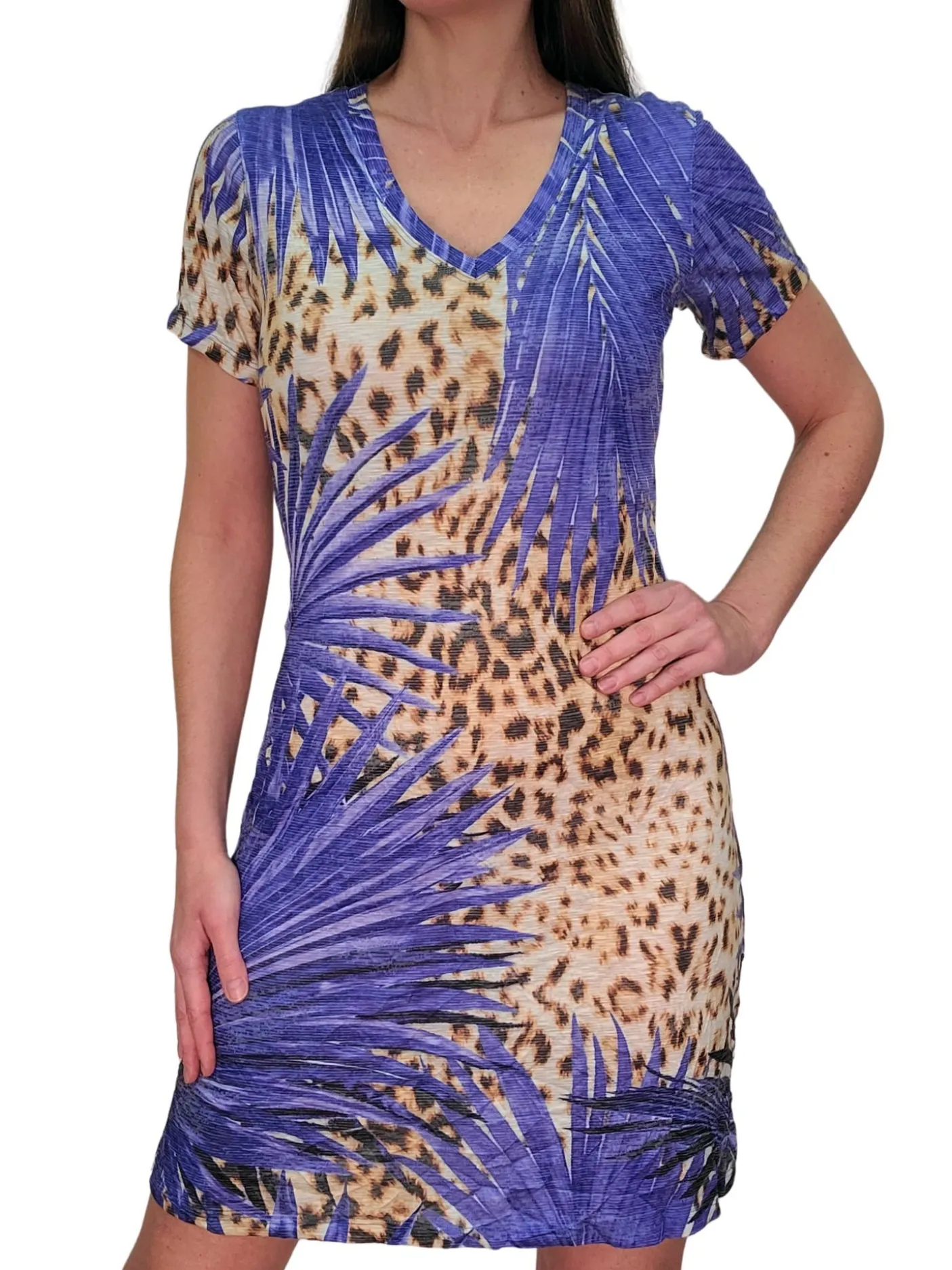 Crushed 'Lake' V-Neck Dress
