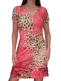 Crushed 'Lava' V-Neck Dress