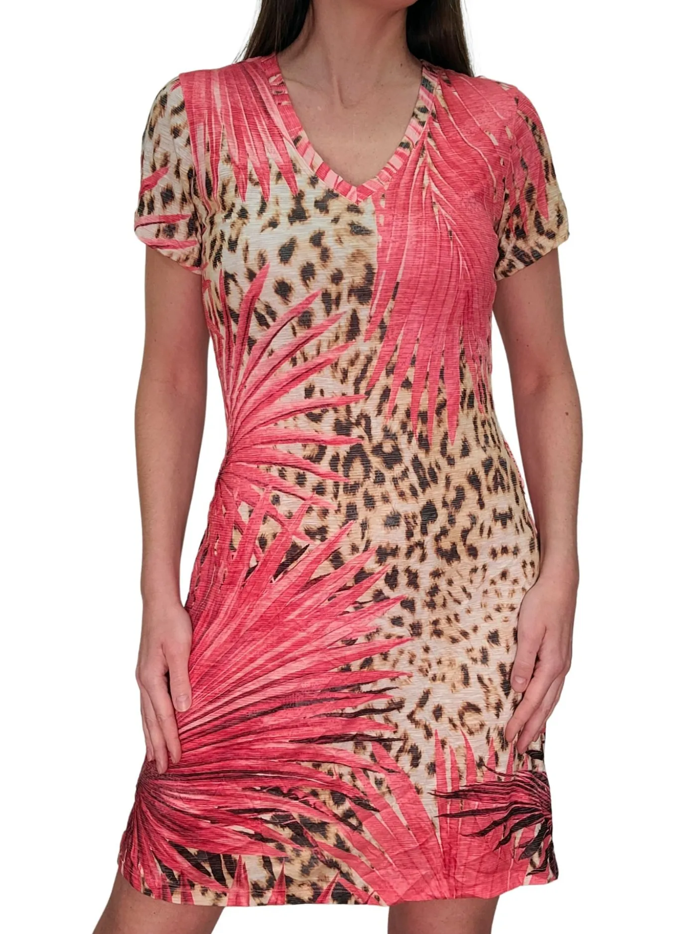 Crushed 'Lava' V-Neck Dress