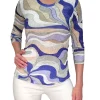 Crushed Long Sleeve 'Haze' Crew Neck with Rhinestones