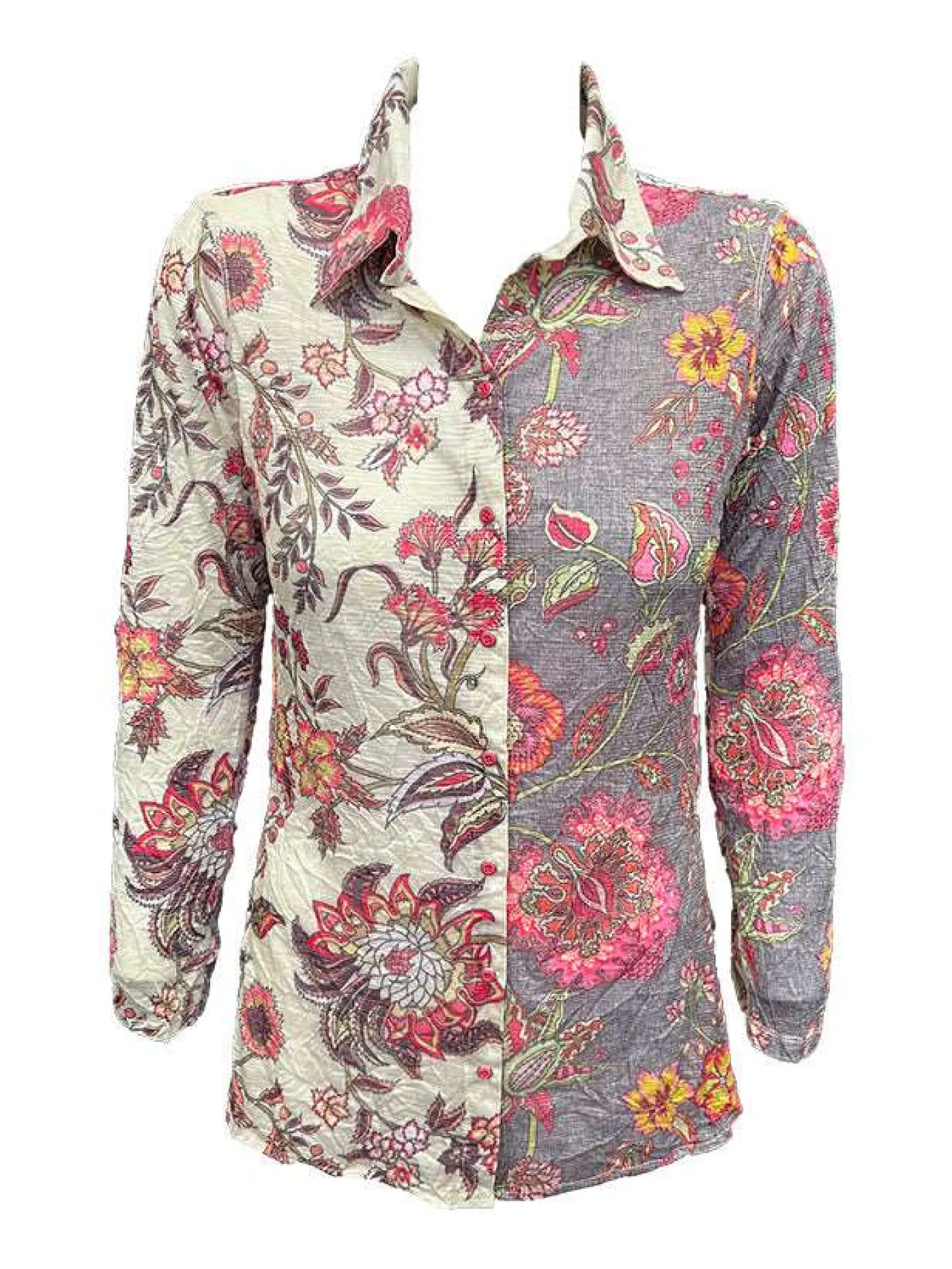 Crushed Long Sleeve Sugar Shirt