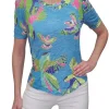 Crushed Short Sleeve Cosmo Crew Neck