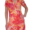 Crushed Short Sleeve 'Sunset' Polo Dress