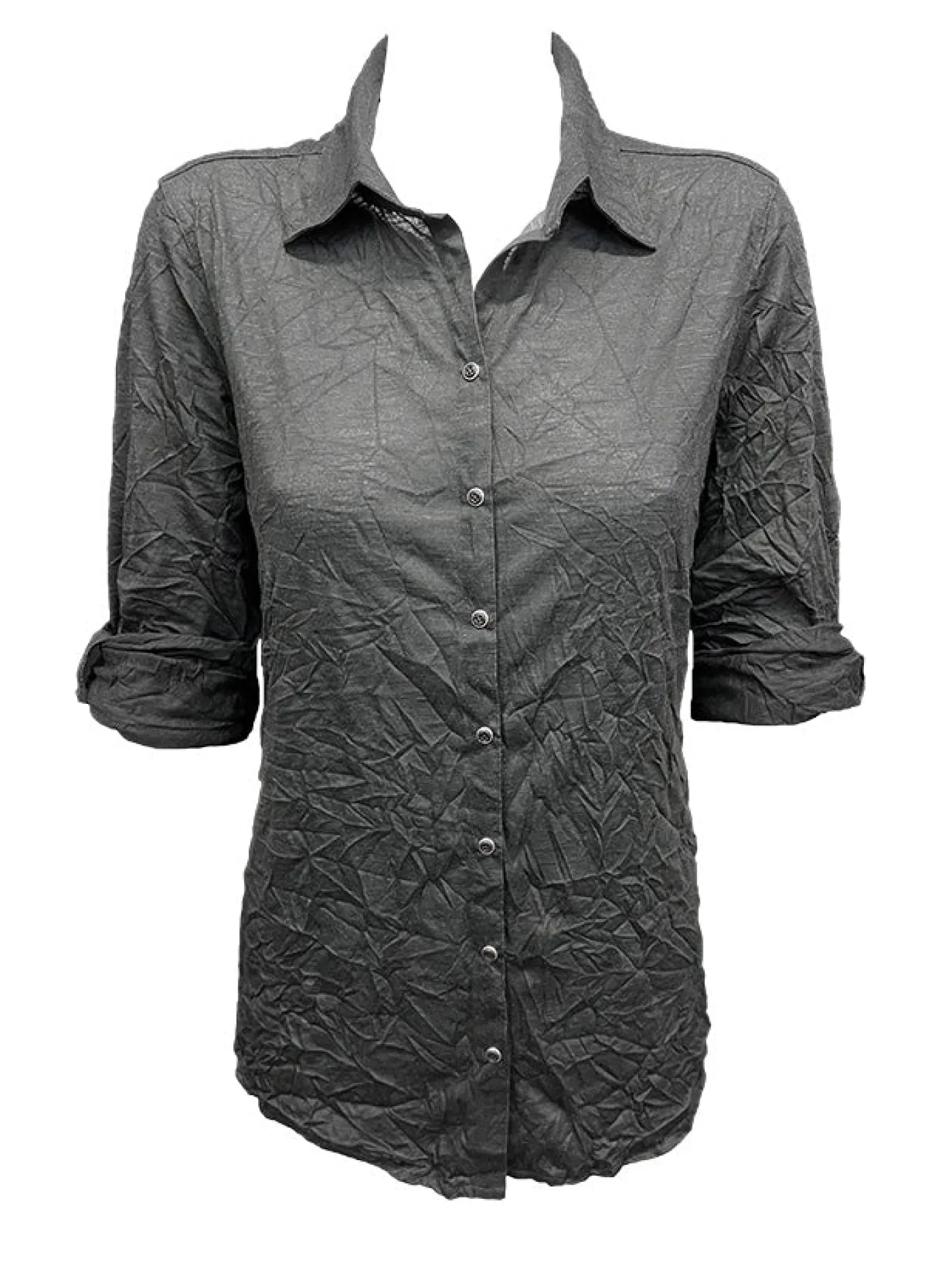 Crushed Solid Black Shirt