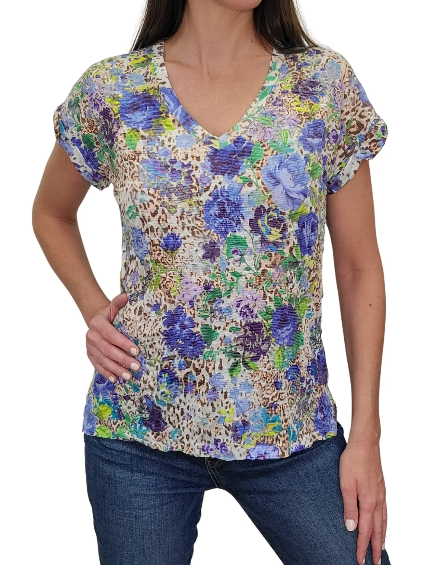 Crushed Wet V-Neck