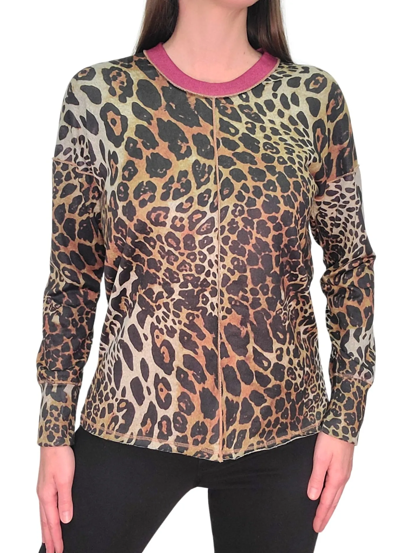 Hacci 'Jungle' Crew Neck w/Front-Seam