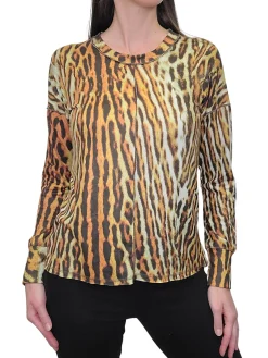 Long Sleeve 'Amber' Crew Neck w/Front-Seam