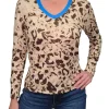 Long Sleeve Bone V-Neck