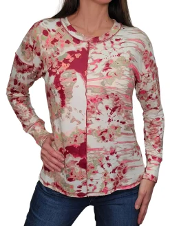 Long Sleeve 'Fire' Crew Neck w/Front-Seam