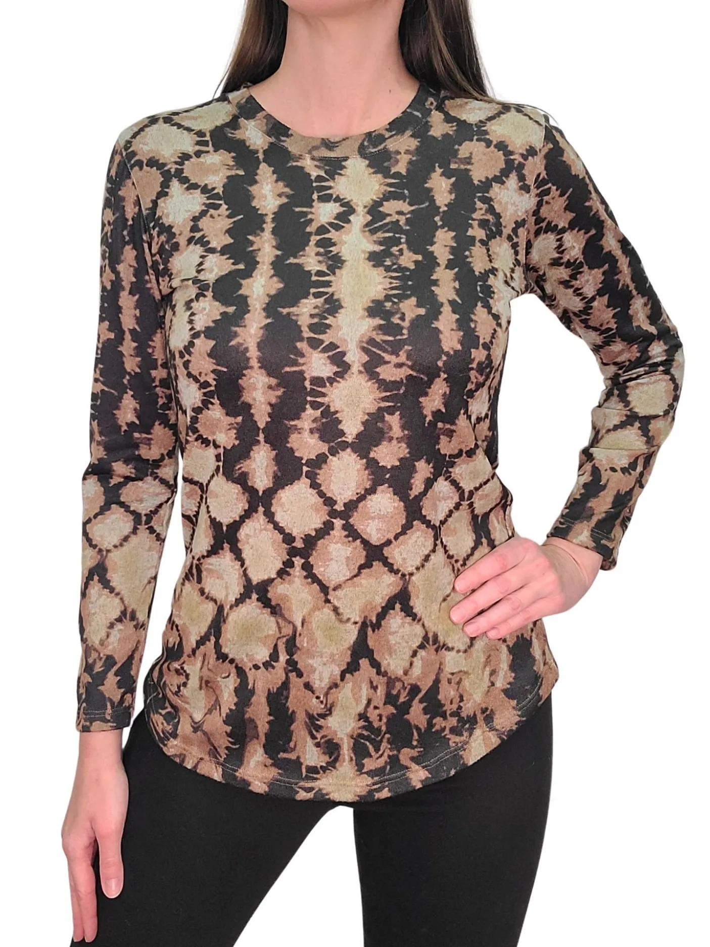 Long Sleeve Hacci Earth Crew Neck