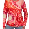 Long Sleeve 'Lava' Crew Neck w/Front-Seam