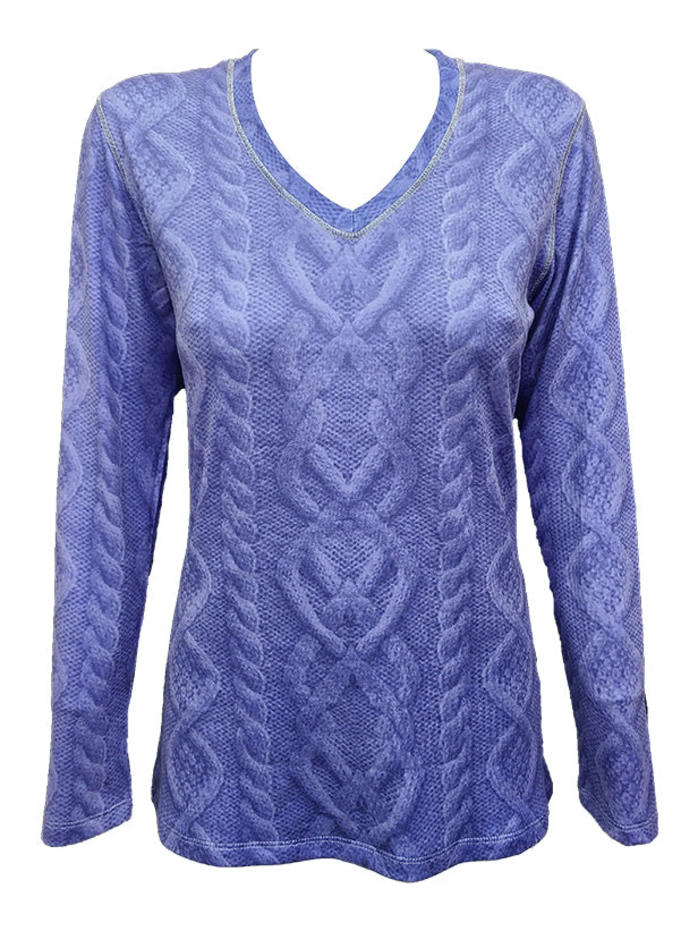 Long Sleeve Lilac V-Neck