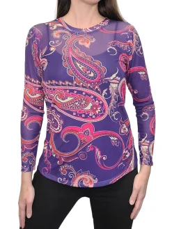 Long Sleeve Mesh 'Amethyst' Tee
