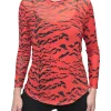 Long Sleeve Mesh 'Fire' Tee