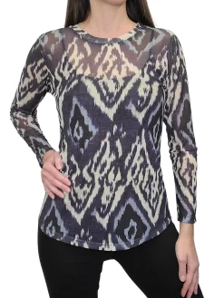Long Sleeve Mesh 'Grape' Tee