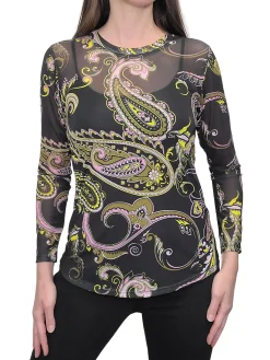 Long Sleeve Mesh 'Onyx' Tee