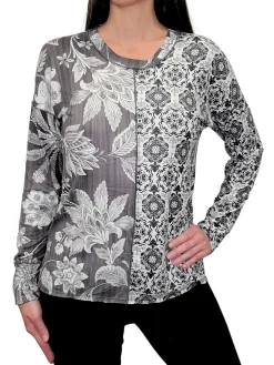 Long Sleeve 'Night' Crew Neck w/Front-Seam