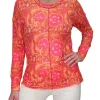 Long Sleeve 'Pansy' Crew Neck w/Front-Seam