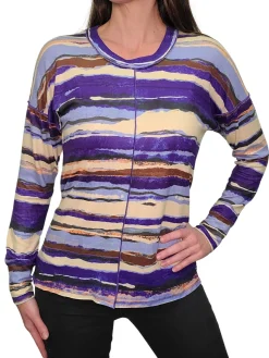 Long Sleeve 'Petrol' Crew Neck w/Front-Seam