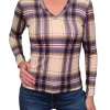 Long Sleeve Plum V-Neck