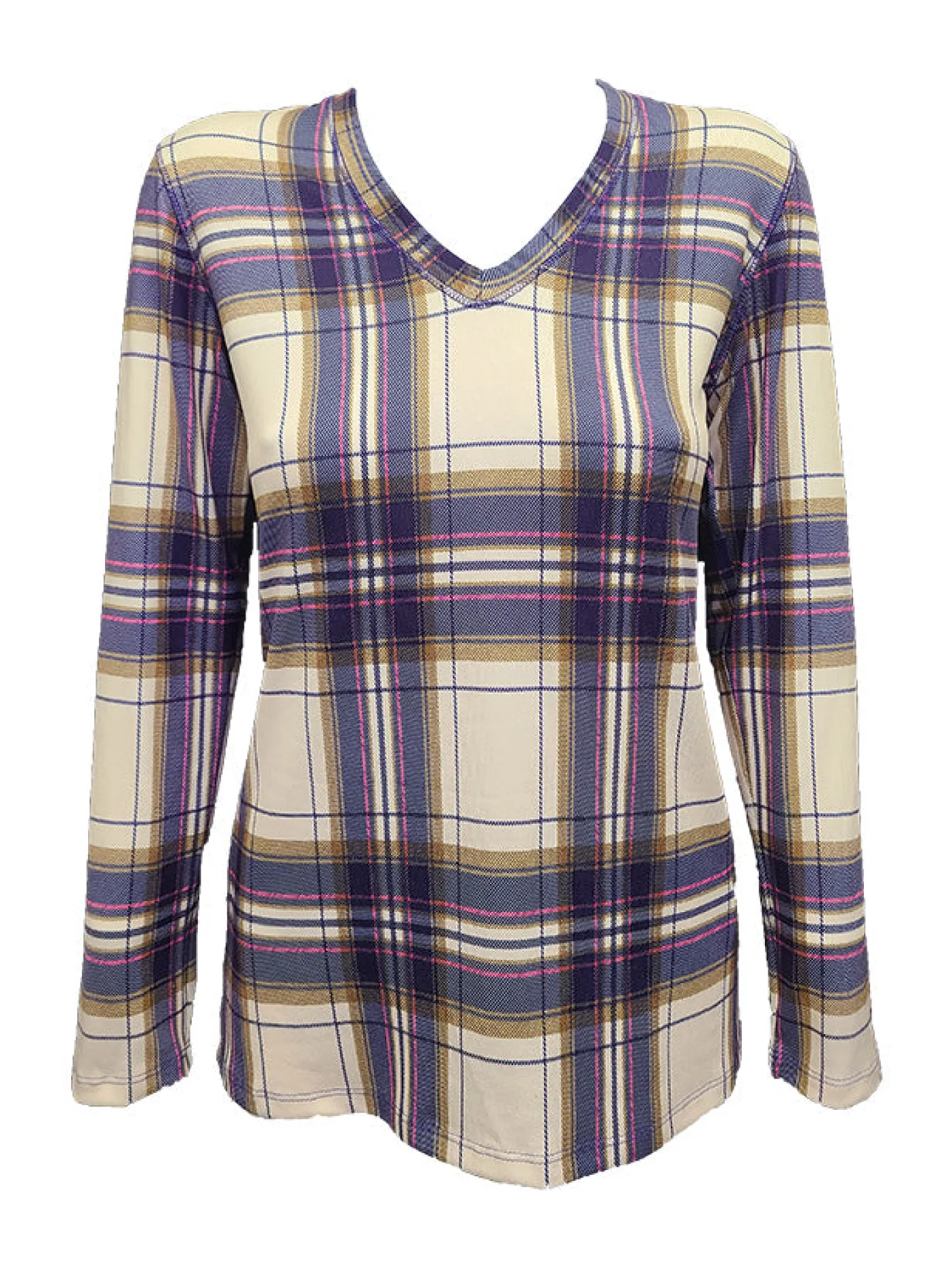 Long Sleeve Plum V-Neck