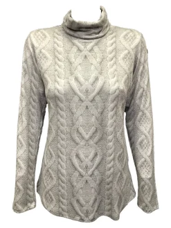 Long Sleeve Silver Turtleneck