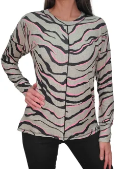 Long Sleeve 'Steel' Crew Neck w/Front-Seam