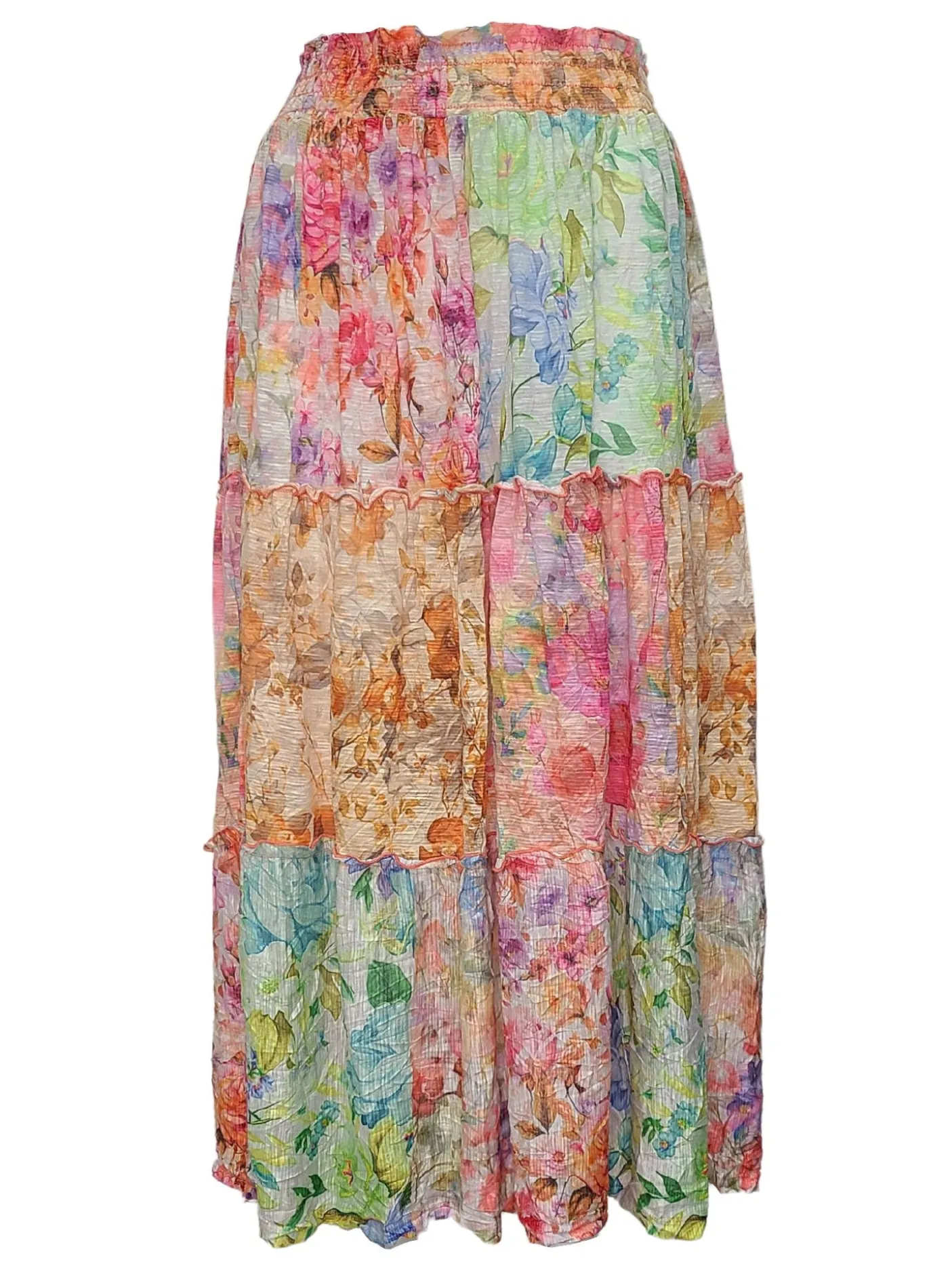 3-Tiered 'Party' Skirt with Smocked Waistband